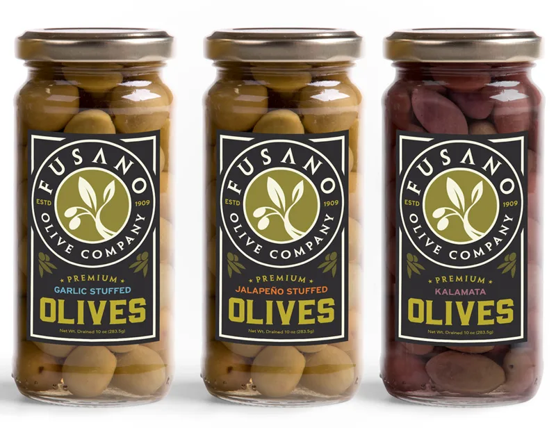 Fusano Olives in jars